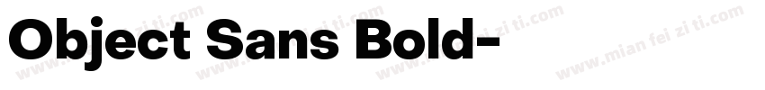 Object Sans Bold字体转换